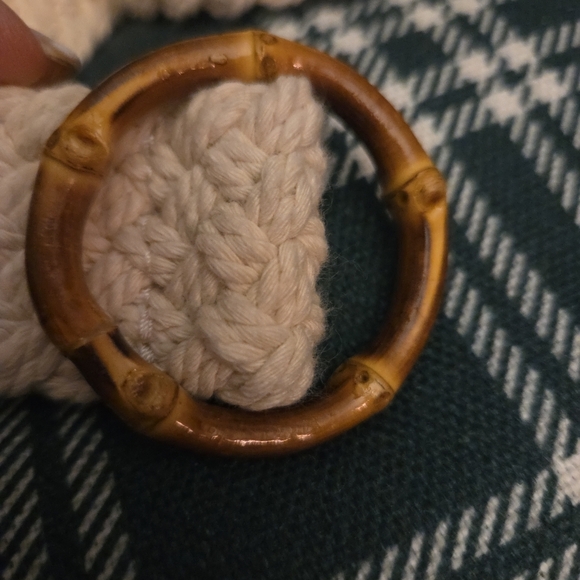 J. Crew Beige Woven Belt with Bamboo Buckle - Picture 3 of 6